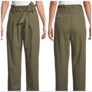 7 for All Mankind high waist cotton olive green pants M / Medium